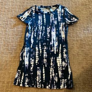 ellen tracy blue t-shirt dress, size large, good condition